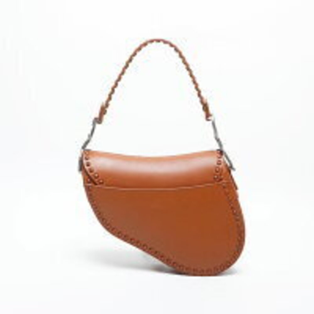 Christian Dior Leather Saddle Bag Shoulder Brown - Picture 3 of 13